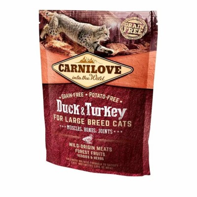 Сухий корм для дорослих кішок великих порід Carnilove Cat Duck & Turkey Large Breed 400 г 170195