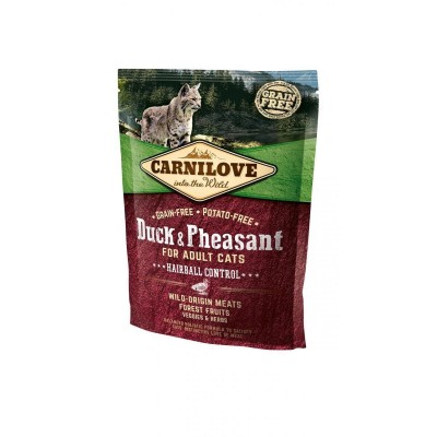 Сухий корм для кішок Carnilove Cat Duck&Pheasant Hairball Controll з качкою та фазаном 400 г 170191