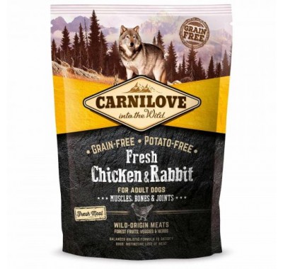 Сухий корм Carnilove Dog Fresh Chicken & Rabbit for Adult для дорослих собак з куркою та кроликом 1,5 кг 170867