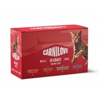 Вологий корм Carnilove Gravy Multipack для котів у соусі в асортименті 12×85г, 101377
