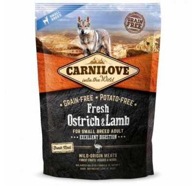 Сухий корм Carnilove Dog Fresh Ostrich & Lamb for Small Breed для дорослих собак малих порід страус і ягня 1,5 кг 170869