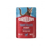 Вологий корм Carnilove Gravy Trout with Echinacea для кішок форель та ехінацея в соусі 85 г, 101404