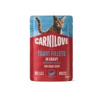 Вологий корм Carnilove Gravy Trout with Echinacea для кішок форель та ехінацея в соусі 85 г, 101404