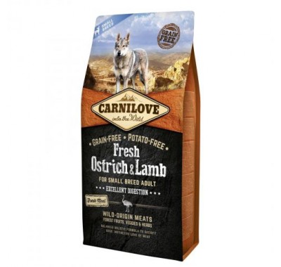 Сухий корм Carnilove Dog Fresh Ostrich & Lamb for Small Breed для дорослих собак малих порід страус та ягня 6 кг 170870