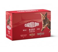 Вологий корм Carnilove Jelly Multipack для кішок у желе в асортименті 12×85г, 101383