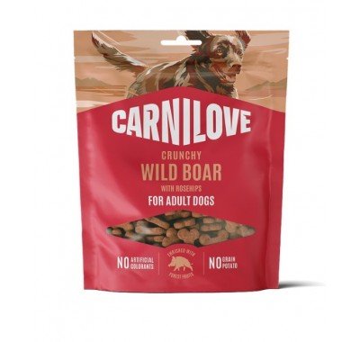 Ласощі для собак Carnilove Crunchy Snack Wild Boar with Rosehips хрусткі дикий кабан і шипшина 200г, 100797