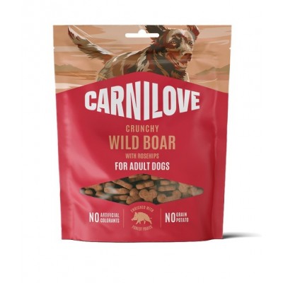 Ласощі для собак Carnilove Crunchy Snack Wild Boar with Rosehips хрусткі дикий кабан і шипшина 200г, 100797