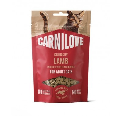 Ласощі хрусткі для котів Carnilove Crunchy Snack Lamb with Blackberries ягня і ожина 50г, 100794