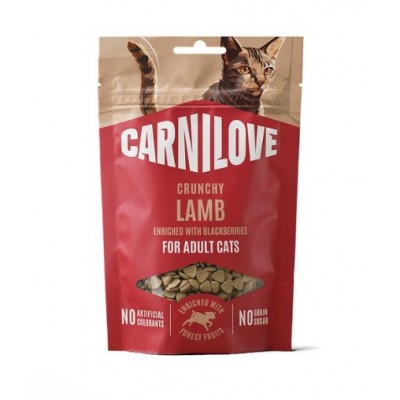 Ласощі хрусткі для котів Carnilove Crunchy Snack Lamb with Blackberries ягня і ожина 50г, 100794