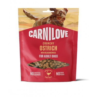 Ласощі хрусткі для собак Carnilove Crunchy Snack Ostrich with Blackberries страус і ожина 200г, 100796