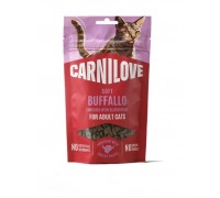 Ласощі для кішок м'які Carnilove Soft Snack Buffalo with Blueberries буйвол і лохина 50г, 112415