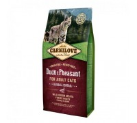 Сухий корм для кішок Carnilove Cat Duck&Pheasant Hairball Controll з качкою та фазаном 6 кг 170203