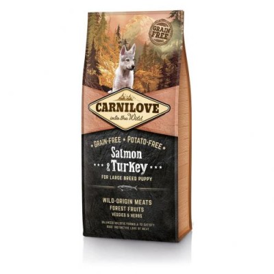 Сухий корм для цуценят великих порід Carnilove Salmon & Turkey Large Breed Puppy з лососем та індичкою 12 кг 150816