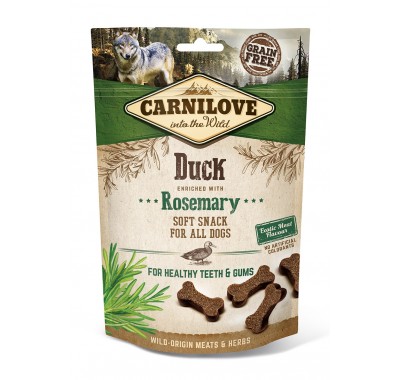 Ласощі для собак Carnilove Dog Semi Moist качка, розмарин 200 г 111373