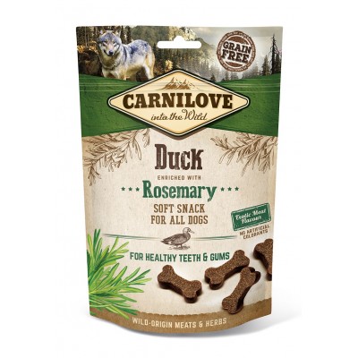 Ласощі для собак Carnilove Dog Semi Moist качка, розмарин 200 г 111373