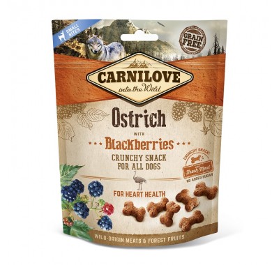 Ласощі для собак Carnilove Dog Crunchy Snack м'ясо страуса, ожина 200 г 100406