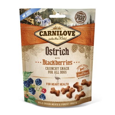 Ласощі для собак Carnilove Dog Crunchy Snack м'ясо страуса, ожина 200 г 100406