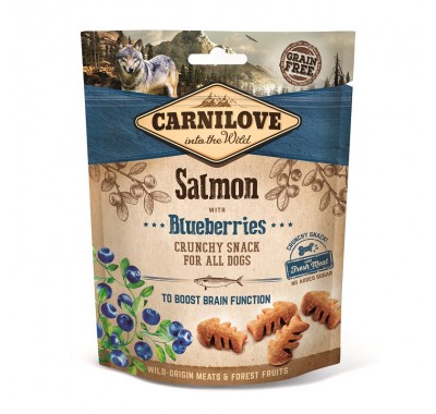 Ласощі для собак Carnilove Dog Crunchy Snack лосось, чорниця 200 г 100408