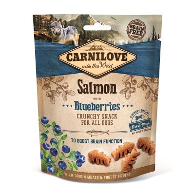 Ласощі для собак Carnilove Dog Crunchy Snack лосось, чорниця 200 г 100408