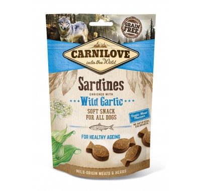 Ласощі для собак Carnilove DogSemi Moist сардина, часник 200 г 111371