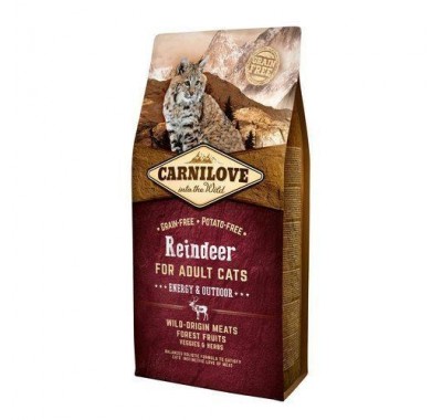 Сухий корм для кішок Carnilove Cat Raindeer Energy&Outdoor з м'ясом північного оленя 6 кг 170206