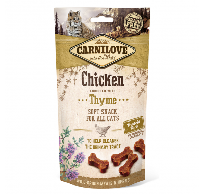 Ласощі для кішок Carnilove Cat Semi Moist Snack курка, чебрець 50 г 111376