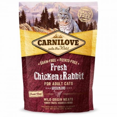 Сухий корм Carnilove Cat Fresh Chicken & Rabbit for Adult - для дорослих кішок з куркою та кроликом 400 г 170873