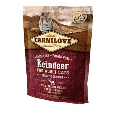 Сухий корм для кішок Carnilove Cat Raindeer Energy&Outdoor з м'ясом північного оленя 400 г 170194