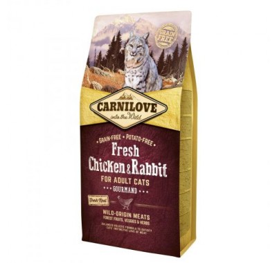 Сухой корм для взрослых кошек Carnilove Cat Fresh Chicken & Rabbit for Adult с курицей и кроликом 6 кг 170875