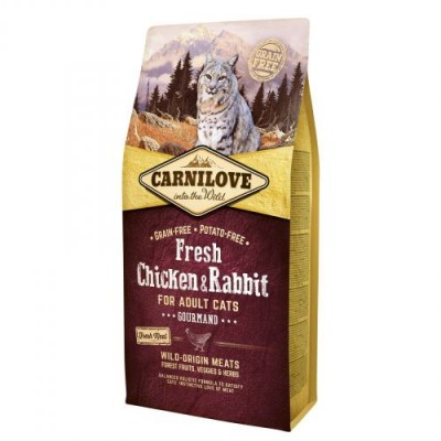 Сухий корм для дорослих кішок Carnilove Cat Fresh Chicken & Rabbit for Adult з куркою та кроликом 6 кг 170875