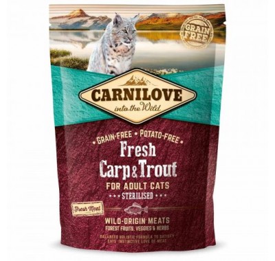 Сухий корм Carnilove Cat Fresh Carp & Trout Sterilised for Adult для стерилізованих кішок з коропом і фореллю 400 г 170876