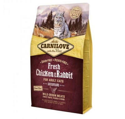 Сухой корм Carnilove Cat Fresh Chicken & Rabbit for Adult для взрослых кошек с курицей и кроликом 2 кг 170874