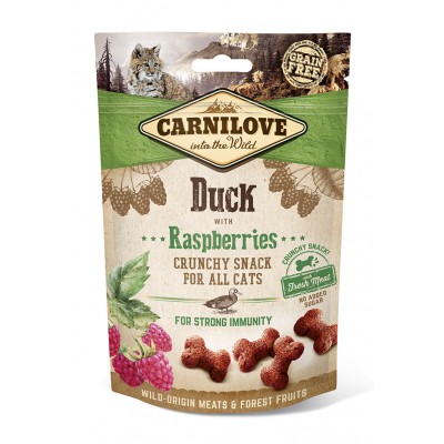 Ласощі для кішок Carnilove Cat Crunchy Snack качка, малина 50 г 100411