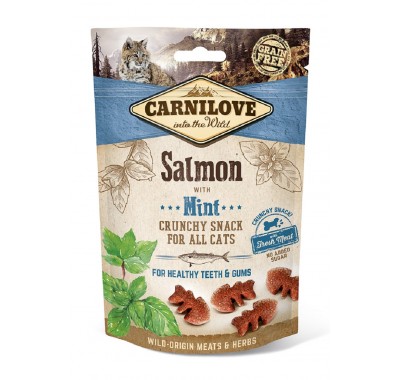 Ласощі для кішок Carnilove Cat Crunchy Snack лосось, м'ята 50 г 100410