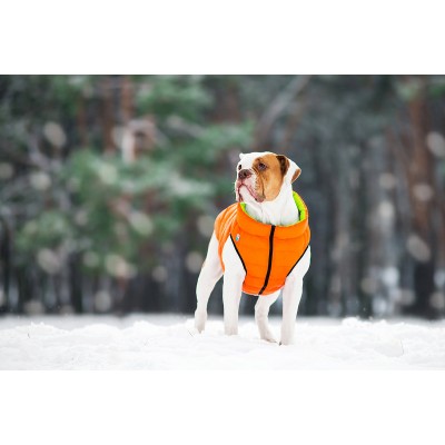 Курточка двостороння AiryVest, оранжево-салатова.