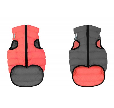 Курточка двостороння AiryVest, коралово-сіра