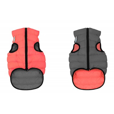 Курточка двостороння AiryVest, коралово-сіра