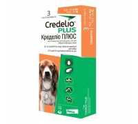Таблетки для собак Credelio Plus від 5,5 до 11 кг, від бліх, кліщів та гельмінтів 3 шт
