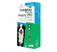 Таблетки для собак Credelio Plus від 22 до 45 кг, від бліх, кліщів та гельмінтів 3 шт