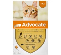 Краплі на холку для котів та тхорів Elanco Advocate до 4 кг, 3 піпетки