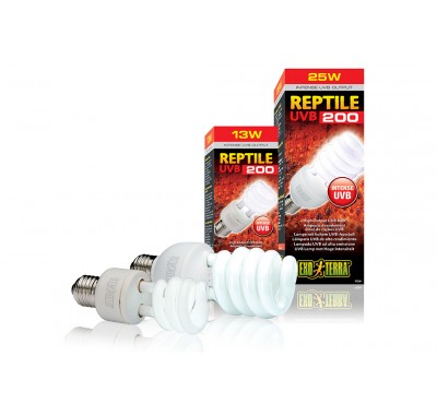 Exo-Terra Лампа REPTILE UVB пустинних тераріумів UVB200/25W E27 РТ2341
