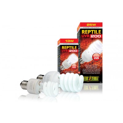 Exo-Terra Лампа REPTILE UVB пустинних тераріумів UVB200/25W E27 РТ2341