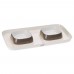 Ferplast GLAM TRAY Пластиковий піднос з мисками для котів та собак, сірий