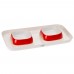 Ferplast GLAM TRAY Пластиковий піднос з мисками для котів та собак, червоний