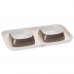 Ferplast GLAM TRAY Пластиковий піднос з мисками для котів та собак, сірий