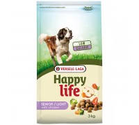 Happy Life Senior Light with Chicken низькокалорійний сухий преміум корм для літніх собак та собак із проблемами зайвої ваги 3 кг