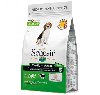 Schesir Dog Medium Adult Lamb сухий монопротеїновий корм для дорослих собак середніх порід 3 кг