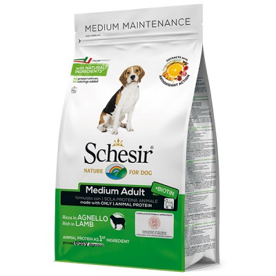Schesir Dog Medium Adult Lamb сухий монопротеїновий корм для дорослих собак середніх порід 3 кг