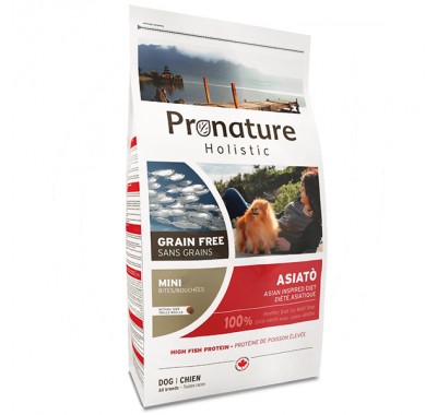 Pronature Holistic Asiato Small Bites риба сиг з папаєю, беззерновий холістик корм для собак міні та малих порід 2 кг