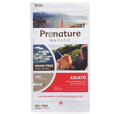 Pronature Holistic Asiato Small Bites риба сиг з папаєю, беззерновий холістик корм для собак міні та малих порід 6 кг.